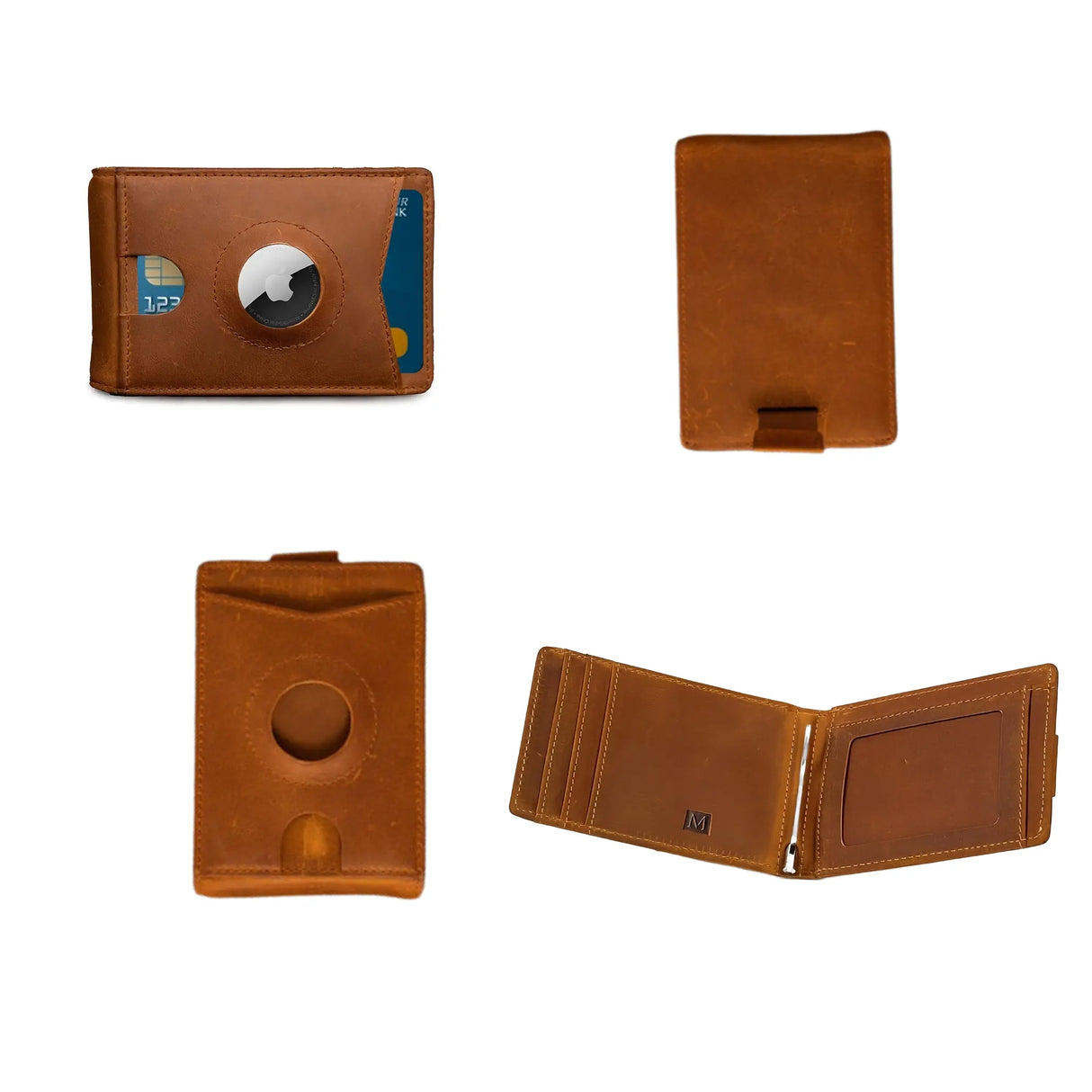 360 View of AirTag Wallet and the Quality Leather Craftsmanship