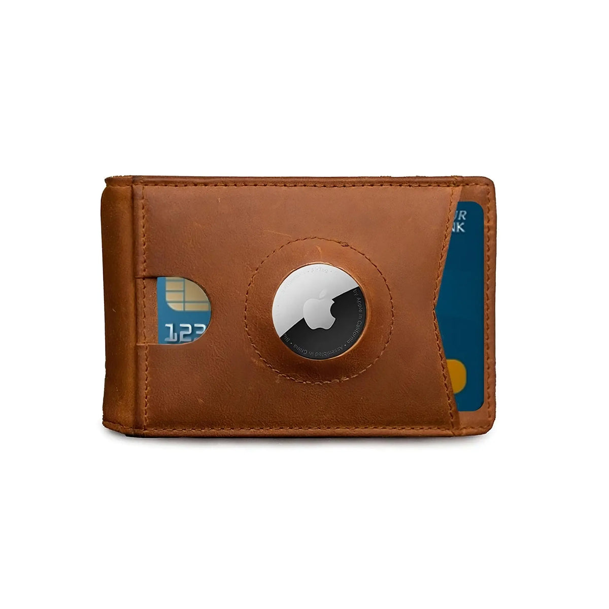 Bifold AirTag wallet – Secure Real Leather Design – Maven Wallets