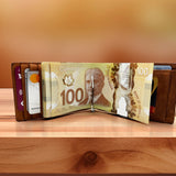 Minimalist wallet with Money Clip - Wallet with AirTag Slot