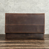 Real Leather Laptop Case for up to 14 Inch Laptop, MacBook Compatible